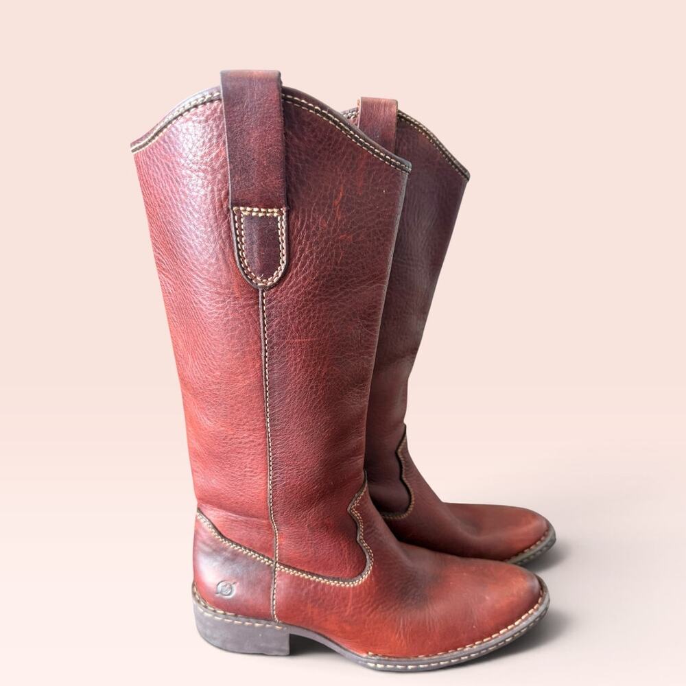 Börn Shavano Western Riding Boot -7-Cognac Brown